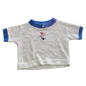 Vintage 1950s Playmore Originals Girls Sz 3T Short Sleeve Embroidered Shirt